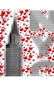 Nyc Valentine'S  Red Hearts Lego Stye Blank Creaive  Journal