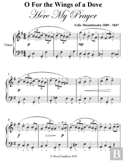 Bertrand.pt - O For The Wings Of A Dove Easy Piano Sheet Music