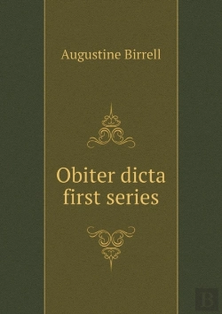Bertrand.pt - Obiter Dicta First Series