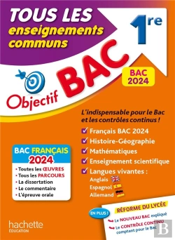 Bertrand.pt - Objectif Bac : Les 4 Enseignements Communs ; 1re