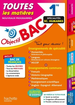 Bertrand.pt - Objectif Bac : Toutes Les Matières, Spécialités Sciences Humaines ; 1re