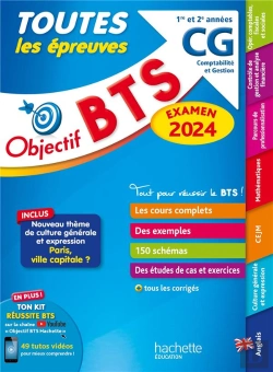 Bertrand.pt - Objectif Bts : Toutes Les Épreuves ; Bts Cg, 1re Et 2e Années