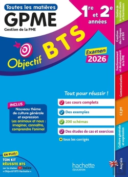 Bertrand.pt - Objectif Bts : Toutes Les Matières ; Bts Gpme, 1re Et 2e Années (Édition 2026)