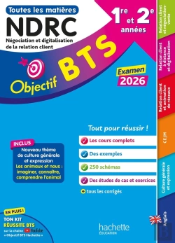 Bertrand.pt - Objectif Bts : Toutes Les Matières ; Bts Ndrc, 1re Et 2e Années (Édition 2026)