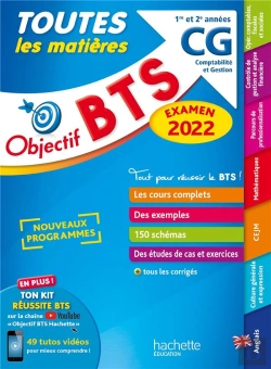 Bertrand.pt - Objectif Bts ; Toutes Les Matières ; Cg, 1re Et 2e Années (Édition 2022)
