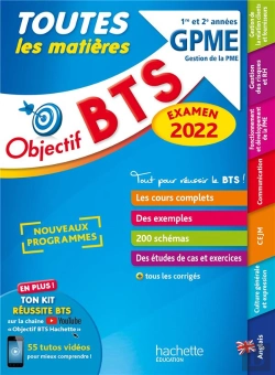 Bertrand.pt - Objectif Bts ; Toutes Les Matières ; Gpme 1re Et 2e Années (Édition 2022)