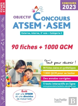 Bertrand.pt - Objectif Concours 2020 Atsem 90 Fiches 1000 Qcm
