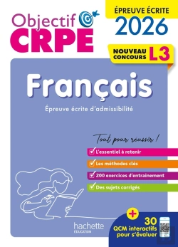 Bertrand.pt - Objectif Crpe : Français ; Épreuve Écrite D'Admissibilité ; L3 (Édition 2026)