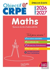Objectif Crpe Tome 22 : Maths ; Épreuve Écrite D'Admissibilité (Édition 2026/2027)