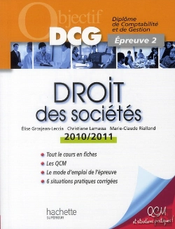 Bertrand.pt - Objectif Dcg ; Droit Des Sociétés (Édition 2010/2011)