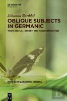 Oblique Subjects In Germanic