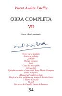 Obra Completa Vii. Vicent Andres Estelles. (Nova Edicio Revisada)
