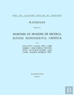 Bertrand.pt - Obra Del Cançoner Popular De Catalunya. Volum Ii. Memòries De Missions De Recerca, Estudis Monogràfi