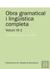 Obra Gramatical I Lingüística Completa, Volum 3-1
