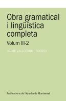 Obra Gramatical I Lingüística Completa, Volum 3-2