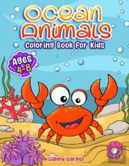 Ocean Animals Coloring Book For Kids Ages 4-8