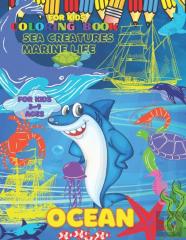 Ocean Coloring Book Sea Creatures Marine Life For Kids