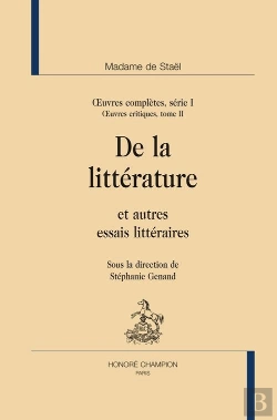 Bertrand.pt - Oeuvres Complètes Série 1 ; Oeuvres Critiques T.2 ; De La Littérature Et Autres Essais Littéraires