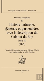 Oeuvres Complètes Tome 3 ; Histoire Naturelle Tome 3