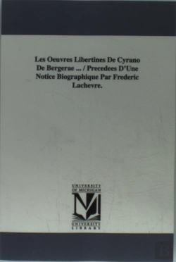 Bertrand.pt - Oeuvres Libertines De Cyrano De Bergerae ... / Precedees D'Une Notice Biographique Par Frederic Lachevre.