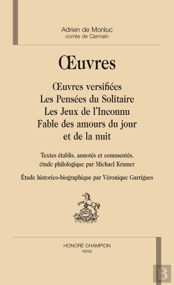 Bertrand.pt - Oeuvres Versifiées ; Les Pensées Du Solitaire, Les Jeux De L'Inconnu, Fable Des Amours Du Jour Et De La Nuit