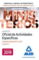 Oficial De Actividades Específicas Del Ministerio De Sanidad, Consumo Y Bienestar Social. Temario Es