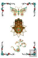 Om Hamsa Butterfly Design Lined Notebook
