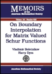 On Boundary Interpolation For Matrix Valued Schur Functions