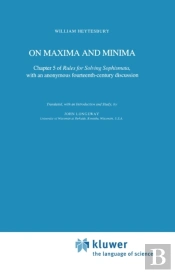 On Maxima And Minima