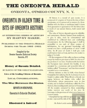 Oneonta In Olden Time & Bits Of Oneonta History