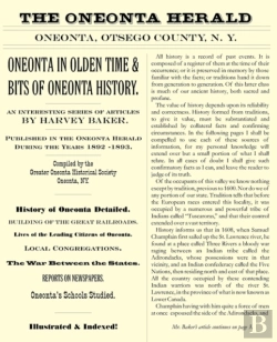 Bertrand.pt - Oneonta In Olden Time & Bits Of Oneonta History