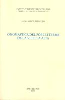 Onomàstica Del Poble I Terme De La Vilella Alta