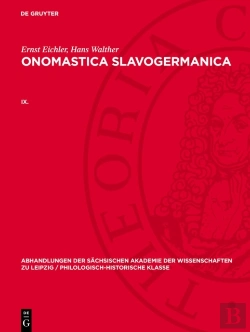 Bertrand.pt - Onomastica Slavogermanica. Ix.