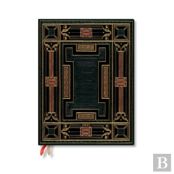 Bertrand.pt - Onyx (Asterales) Ultra 12-Month Day-At-A-Time Hardback Dayplanner 2025 (Elastic Band Closure)