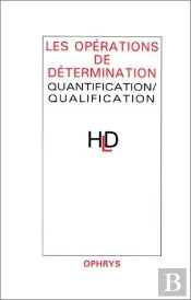 Operation Et Determination : Quantification / Qualification