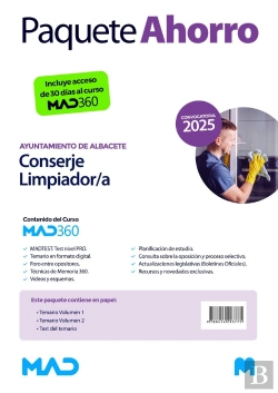Bertrand.pt - Oposiciones Conserje Limpiador/A Del Ayuntamiento De Albacete. Paquete Ahorro De