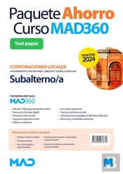 Oposiciones Subalterno/A De Ayuntamientos, Diputaciones Y Otras Corporaciones Locales. Paquete Ahorr