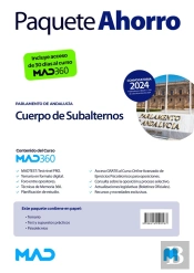 Oposiciones Subalterno/A Del Parlamento De Andalucia. Paquete Ahorro De Libros Y