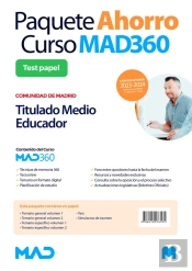 Oposiciones Titulado Medio Educador (Grupo Ii) De La Comunidad De Madrid. Paquete Ahorro De Libros Y