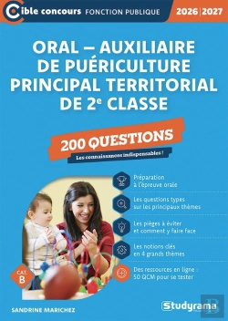 Bertrand.pt - Oral Auxiliaire De Puériculture Principal Territorial De 2e Classe - 200 Questions (Catégorie B - Concours 2026-2027) (Édition 2026/2027)