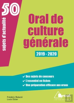 Bertrand.pt - Oral De Culture Générale ; 50 Sujets D'Actualité (Édition 2019/2020)