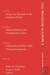 Orders For Payment In The European Union