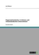 Organisationskultur In Kleinen Und Mittelstandischen Unternehmen
