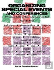 Organizing Special Events And Conferences