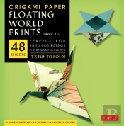 Origami Paper Floating World Ukiyo-E Large 8 1/4 /Anglais