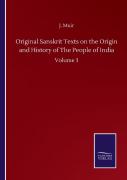 Original Sanskrit Texts On The Origin And History Of The People Of India