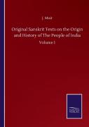 Original Sanskrit Texts On The Origin And History Of The People Of India