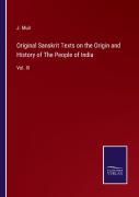Original Sanskrit Texts On The Origin And History Of The People Of India