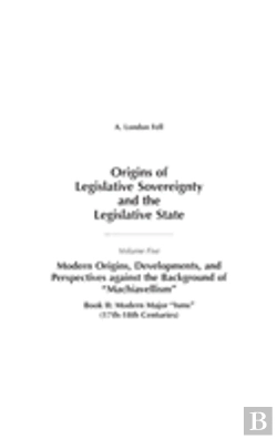 Bertrand.pt - Origins Of Legislative Sovereignty And The Legislative State