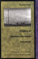 Origins Of Modern Japanese Literature